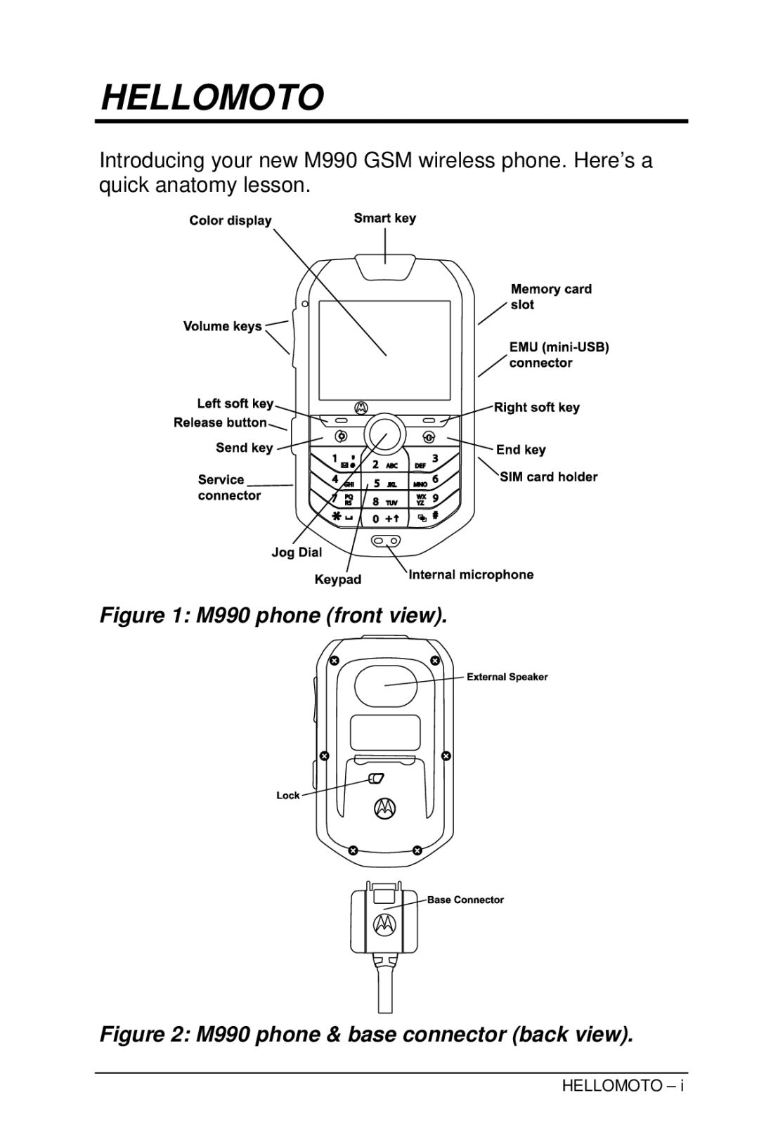 Motorola M990 manual Hellomoto 