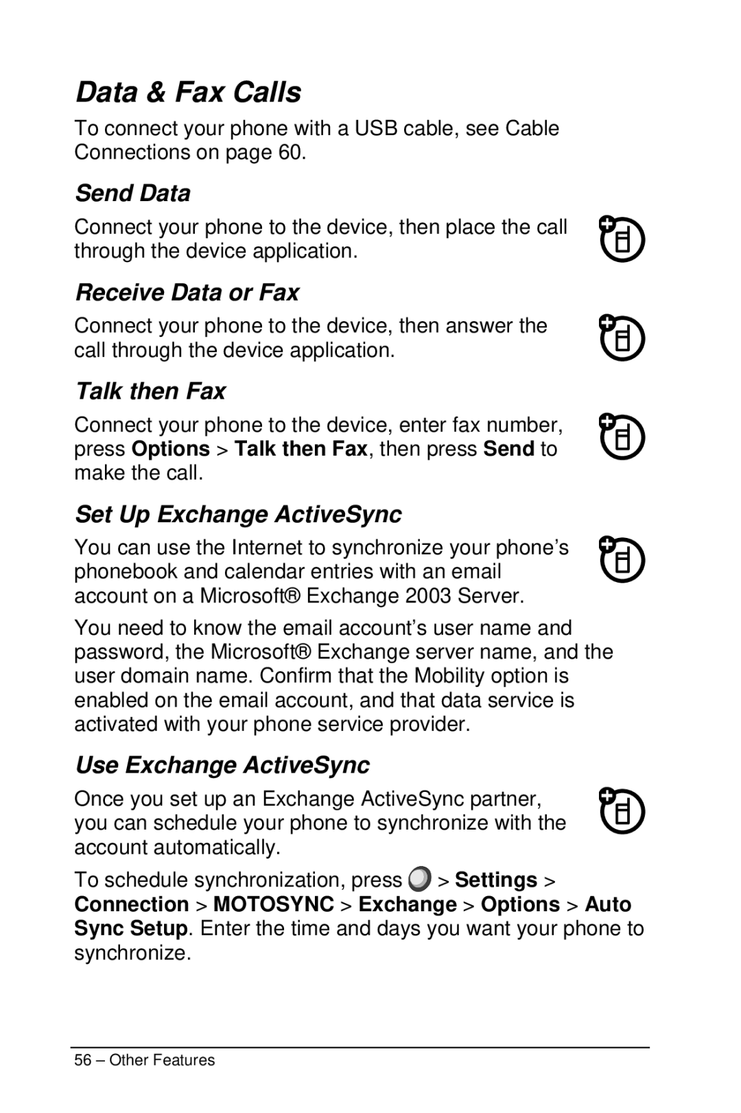 Motorola M990 manual Data & Fax Calls 