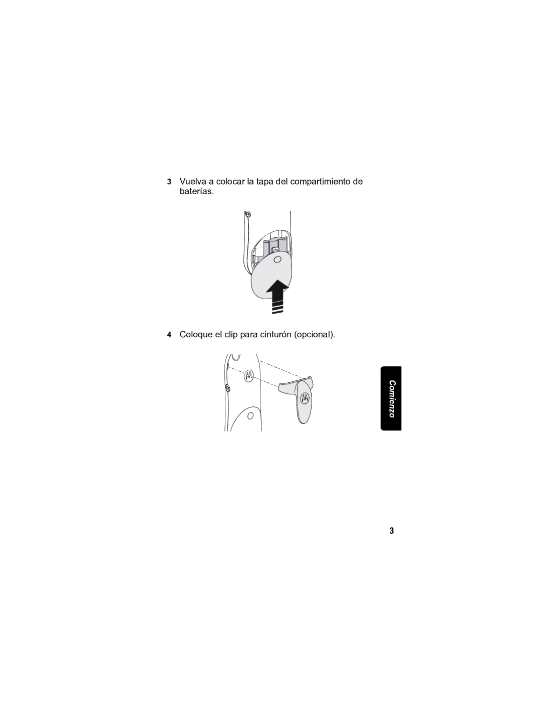 Motorola MA3153 manual Comienzo 