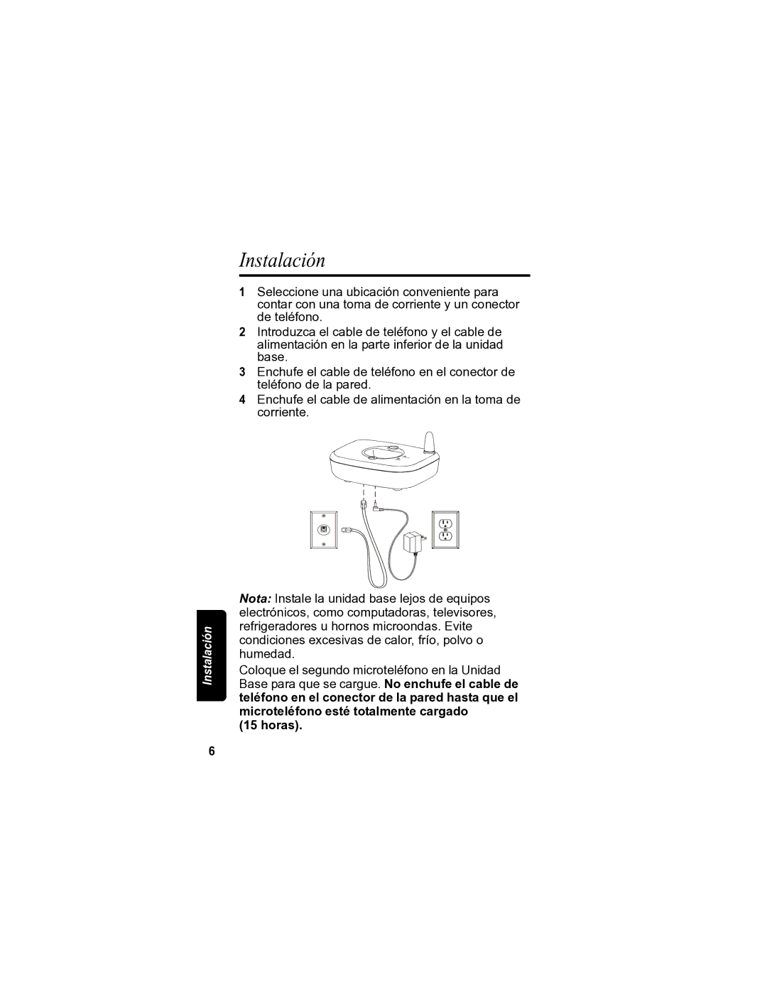 Motorola MA3153 manual Instalación, Horas 