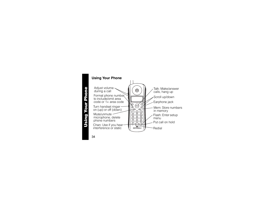 Motorola MA357 manual Using Your Phone 