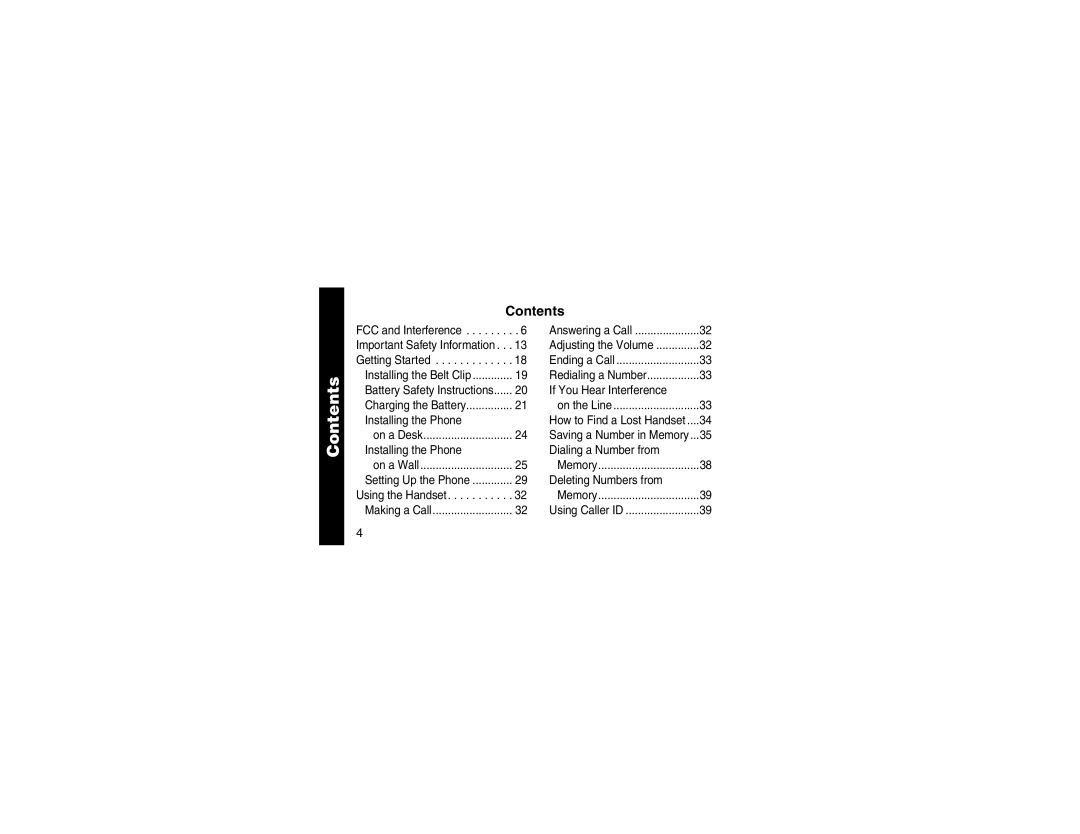 Motorola MA360 Series manual Contents 