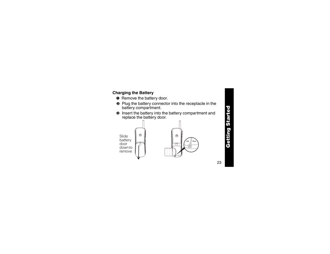 Motorola MA360 manual Charging the Battery 