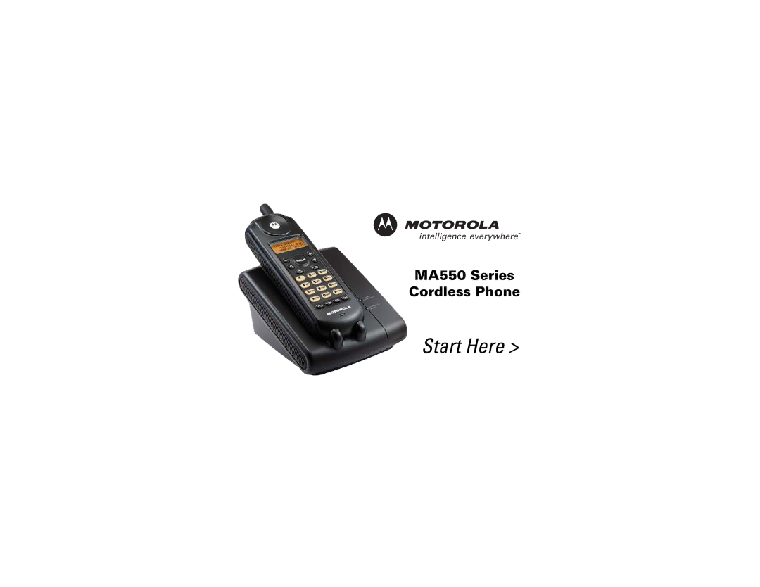 Motorola MA550 manual Start Here 