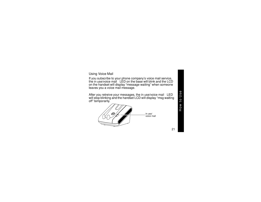 Motorola MA550 manual Using Voice Mail 