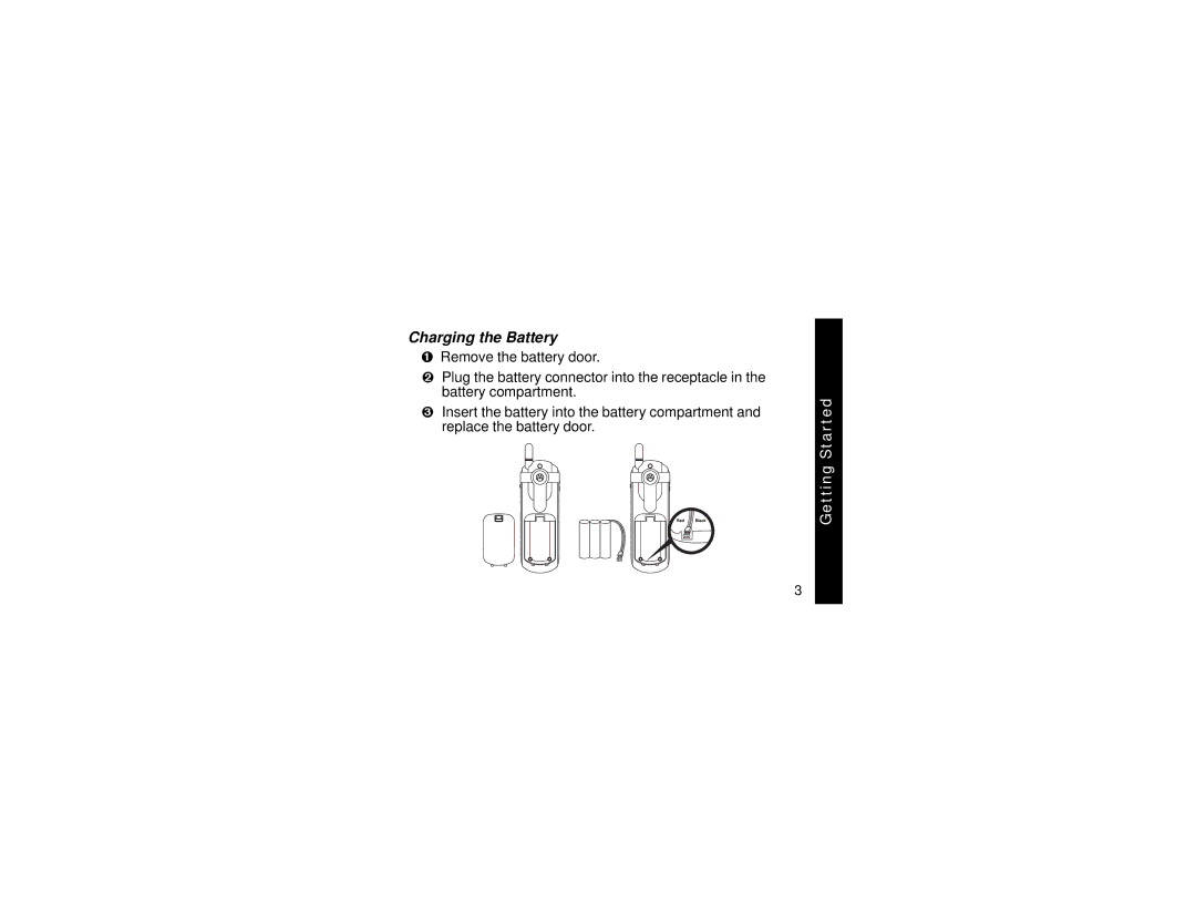 Motorola MA560 manual Charging the Battery 