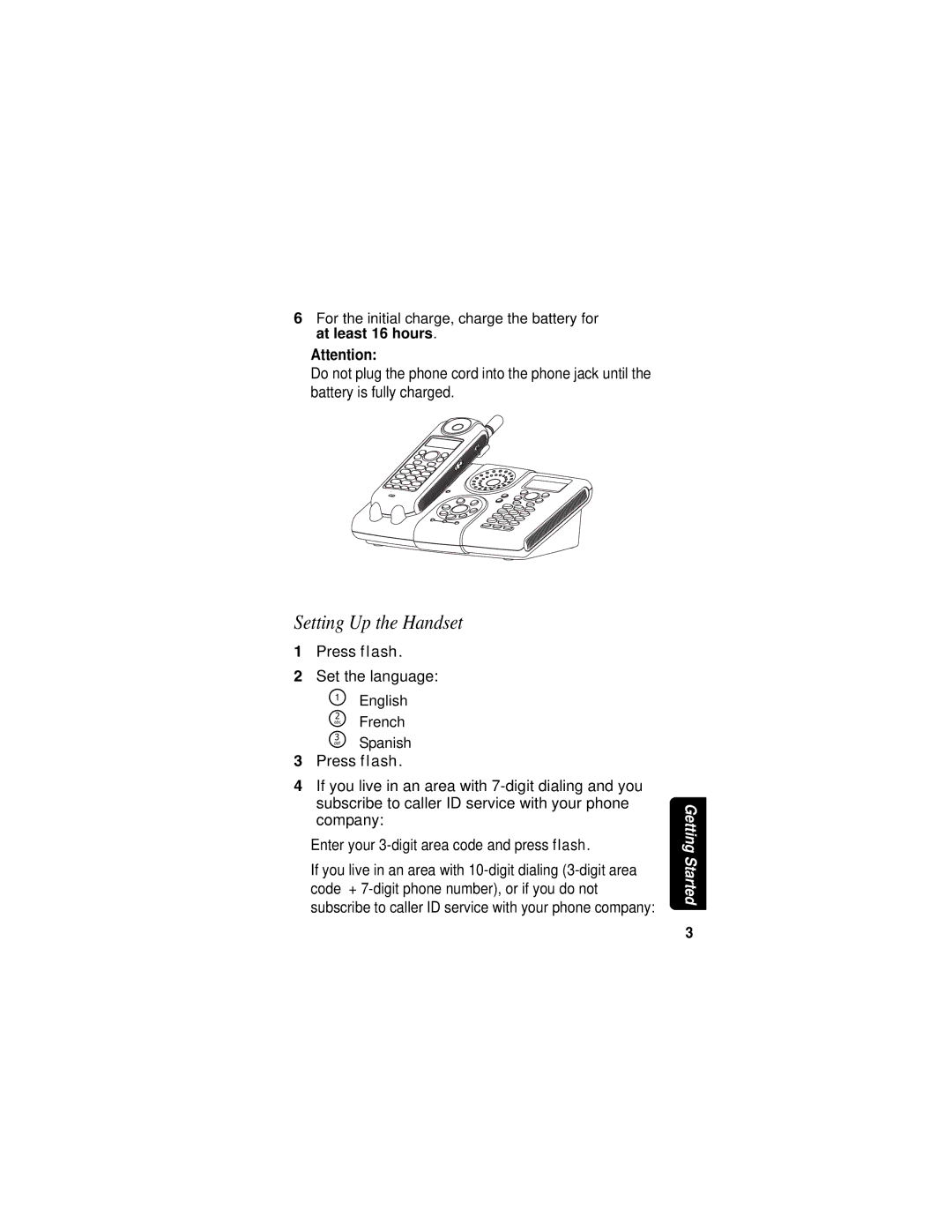 Motorola MA580 manual Setting Up the Handset 