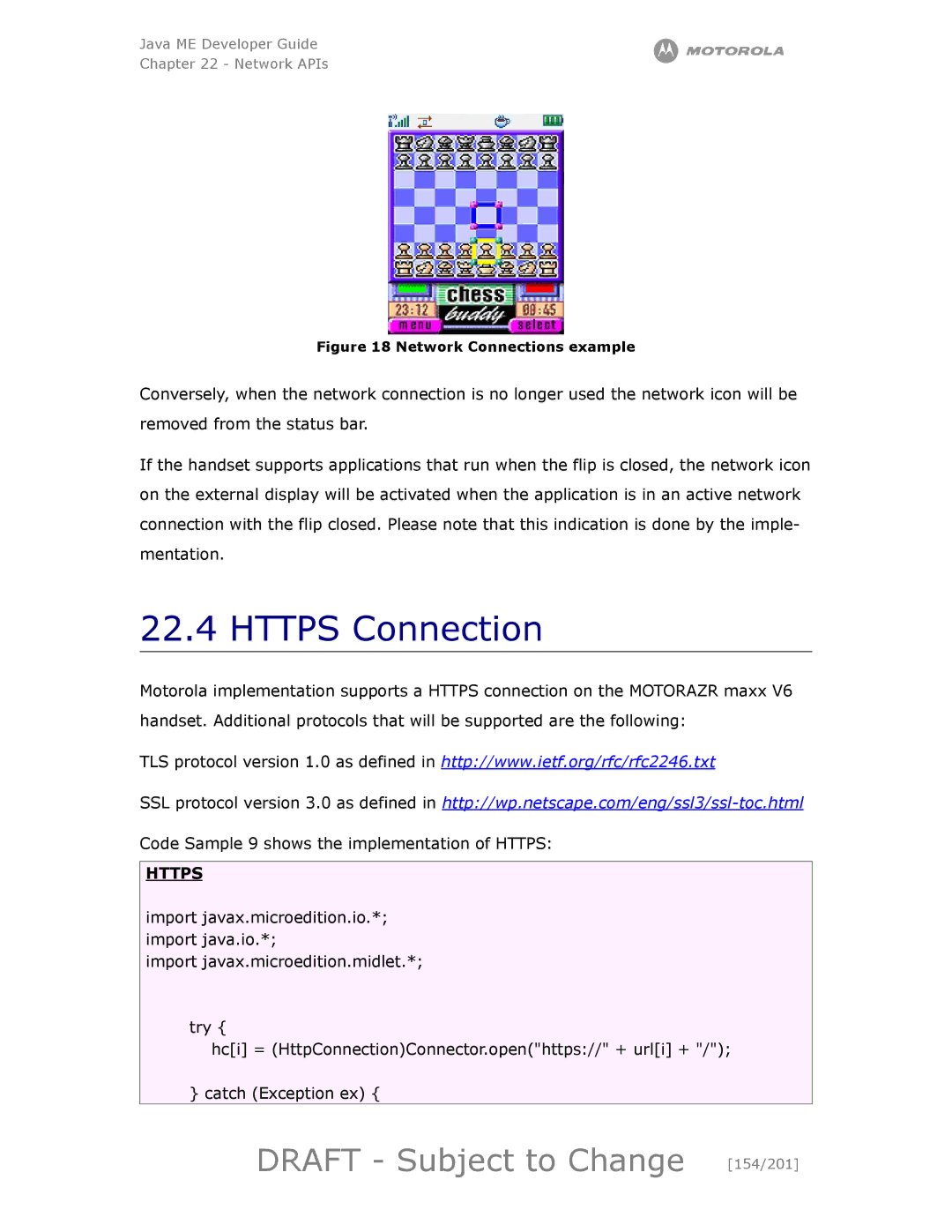 Motorola maxx V6 manual Https Connection, Draft Subject to Change 154/201 