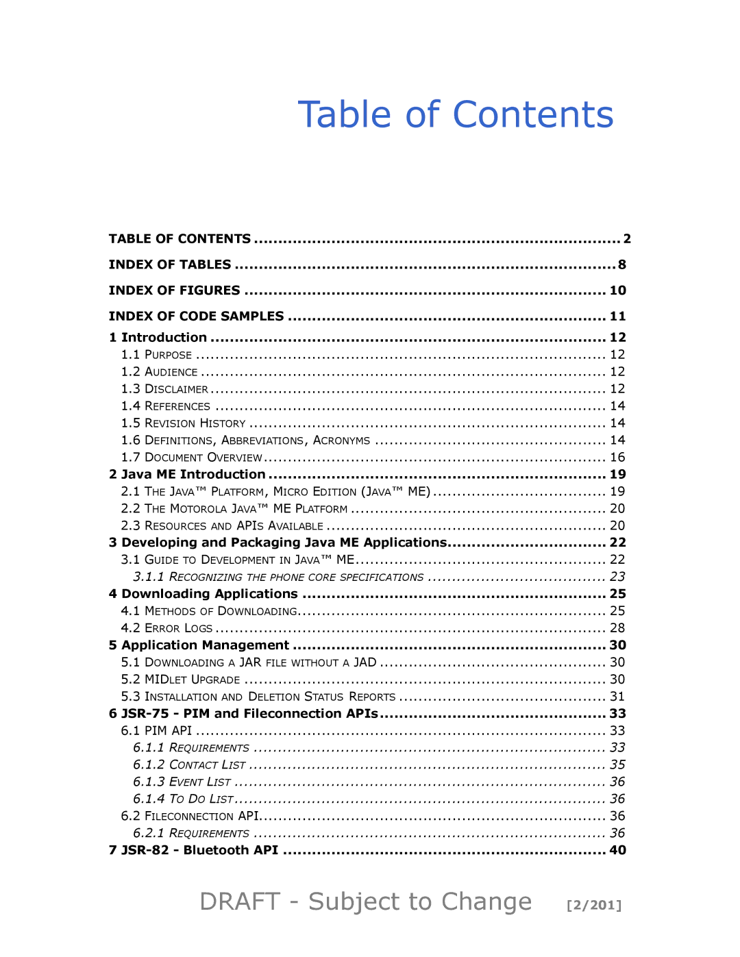 Motorola maxx V6 manual Table of Contents 