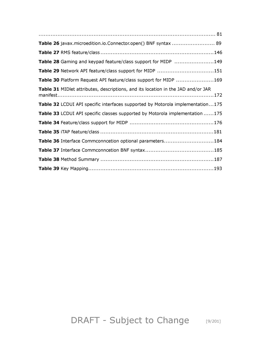 Motorola maxx V6 manual Draft Subject to Change 9/201 