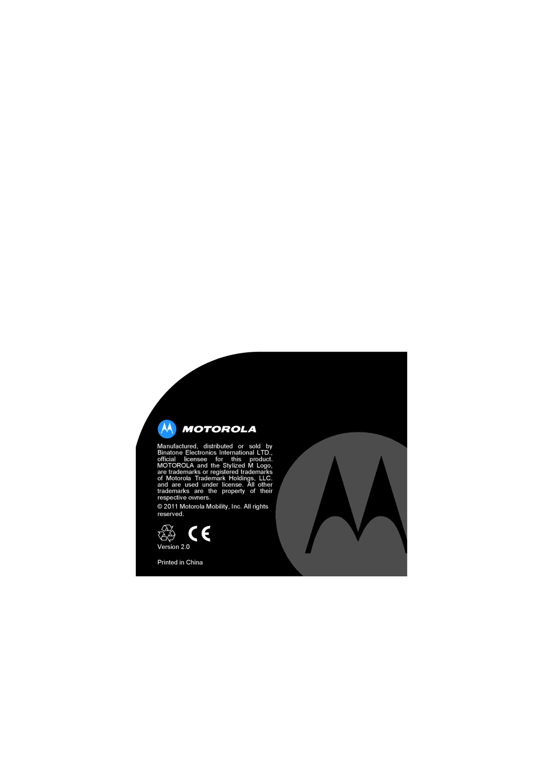 Motorola MBP33 manual Motorola Mobility, Inc. All rights reserved Version 