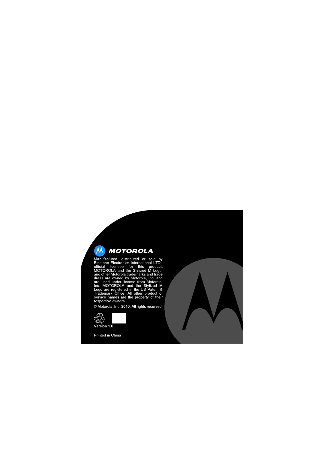 Motorola MBP35BL manual Motorola, Inc . All rights reserved Version 