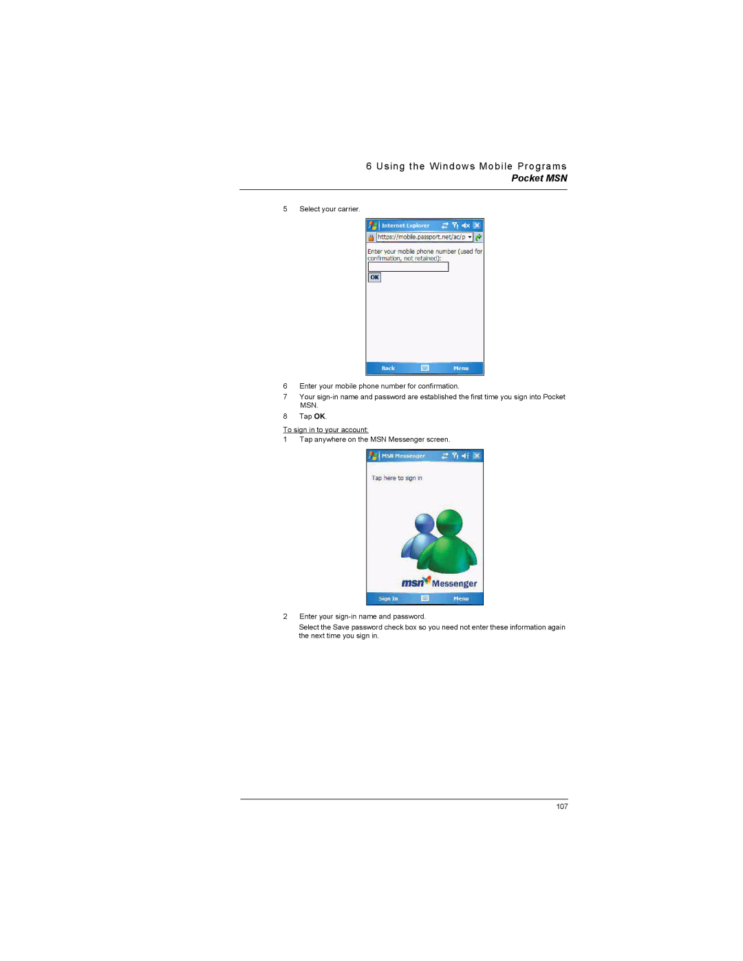 Motorola MC35 manual Pocket MSN 