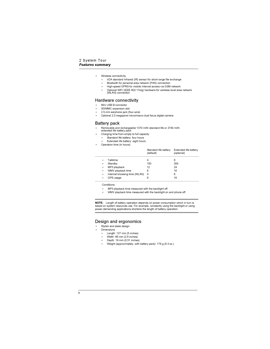 Motorola MC35 manual Hardware connectivity, Battery pack, Design and ergonomics 