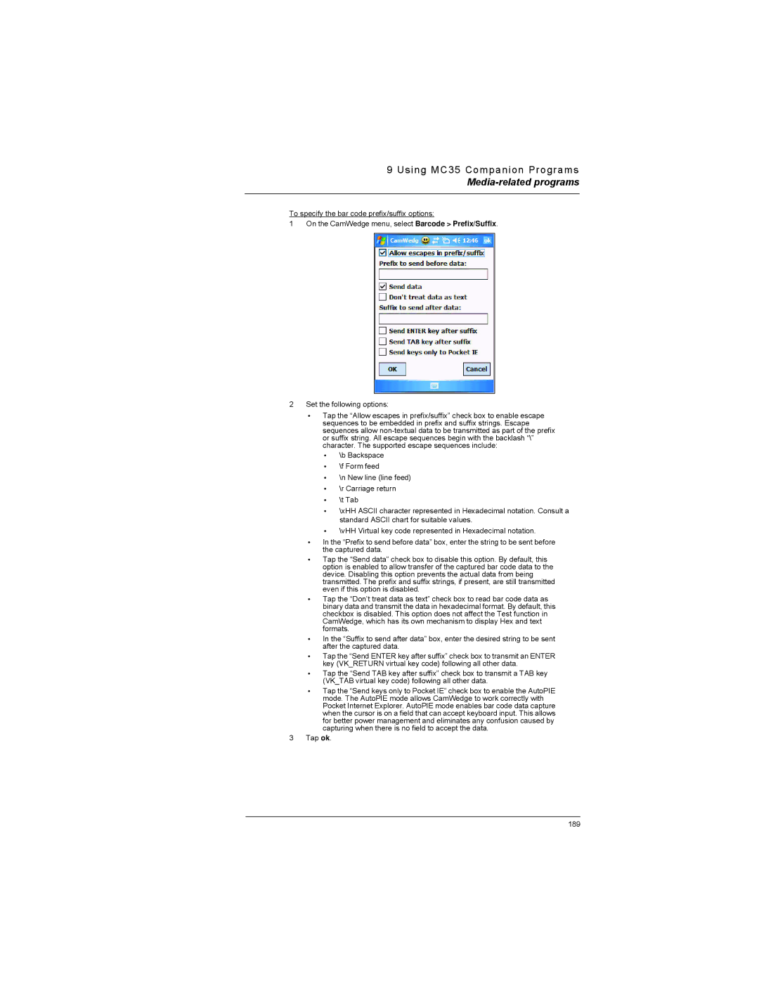 Motorola MC35 manual Media-related programs 