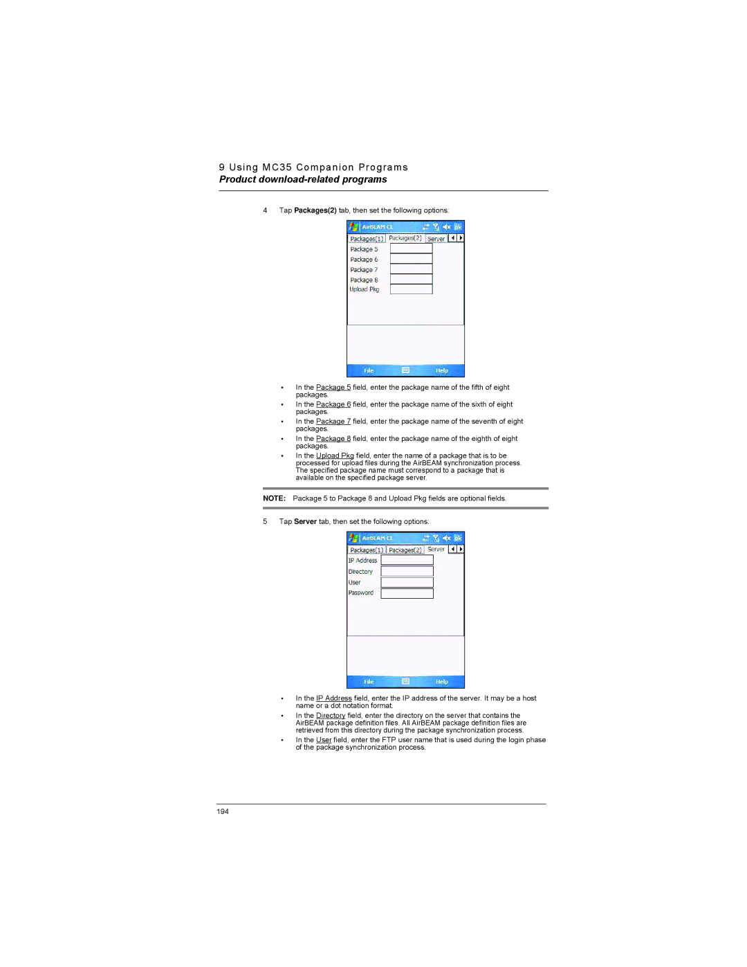 Motorola MC35 manual Product download-related programs 