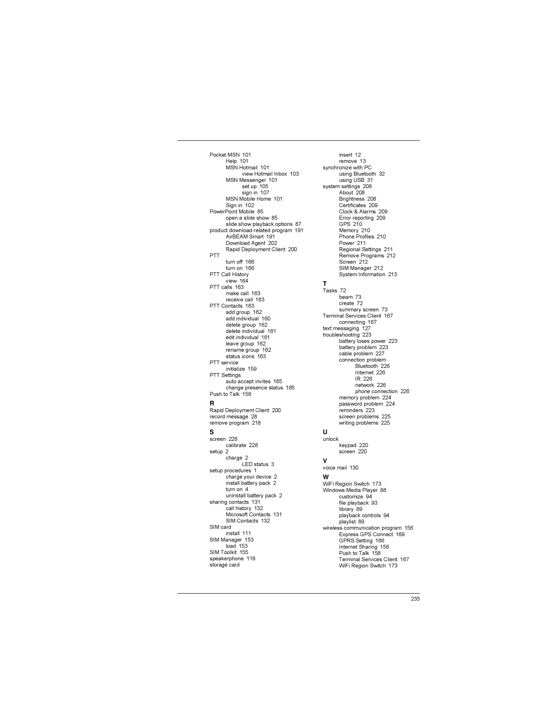 Motorola MC35 manual Ptt 