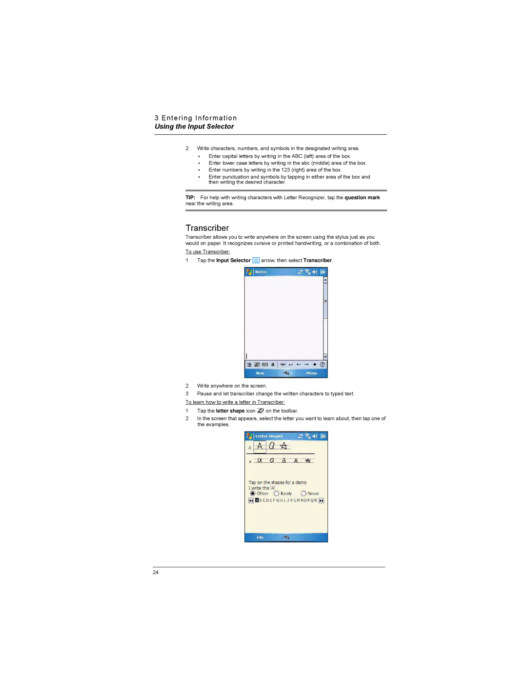 Motorola MC35 manual Transcriber 