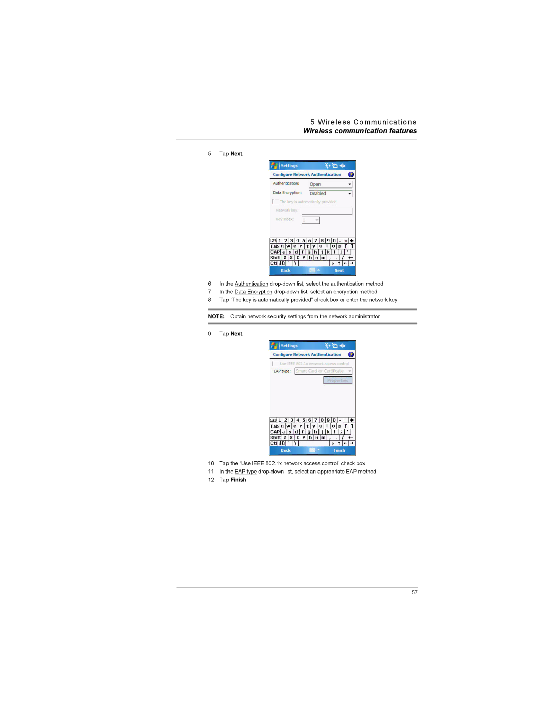 Motorola MC35 manual Tap Finish 