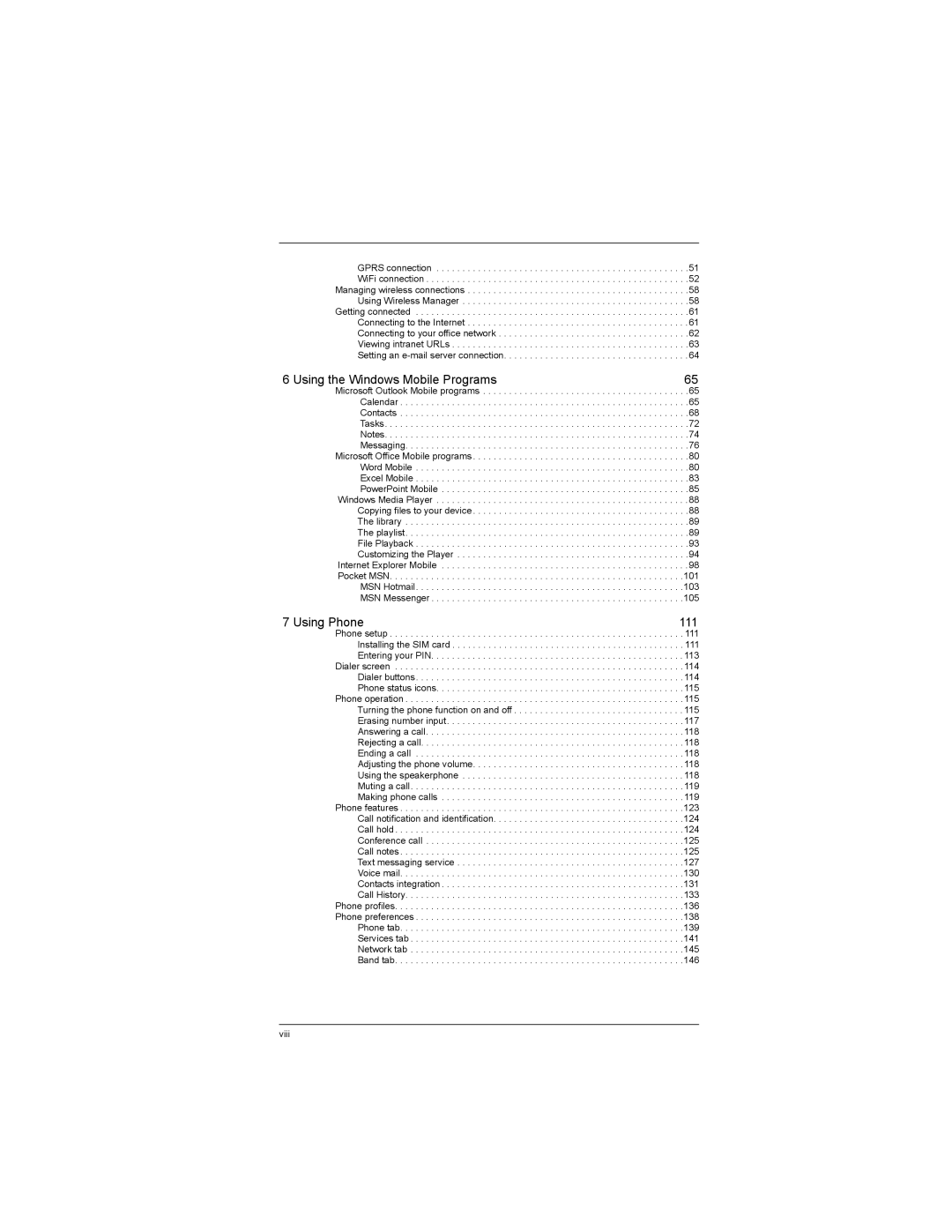 Motorola MC35 manual Using the Windows Mobile Programs, Using Phone 111 