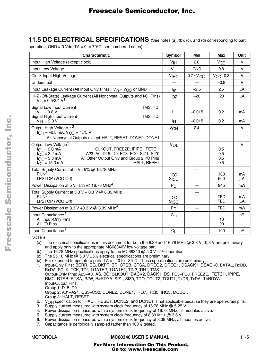 Motorola MC68340 manual Characteristic Symbol Min Max Unit, CLKOUT, FREEZE, IPIPE, Ifetch 