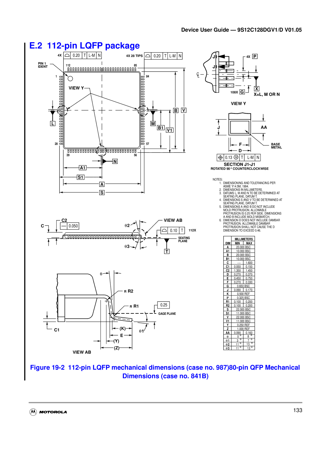 Motorola MC9S12C-Family, MC9S12GC-Family warranty pin Lqfp package 