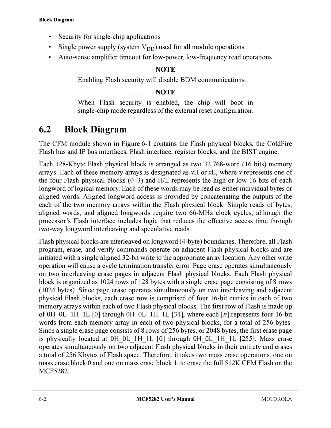 Motorola MCF5282, MCF5281 user manual Block Diagram 