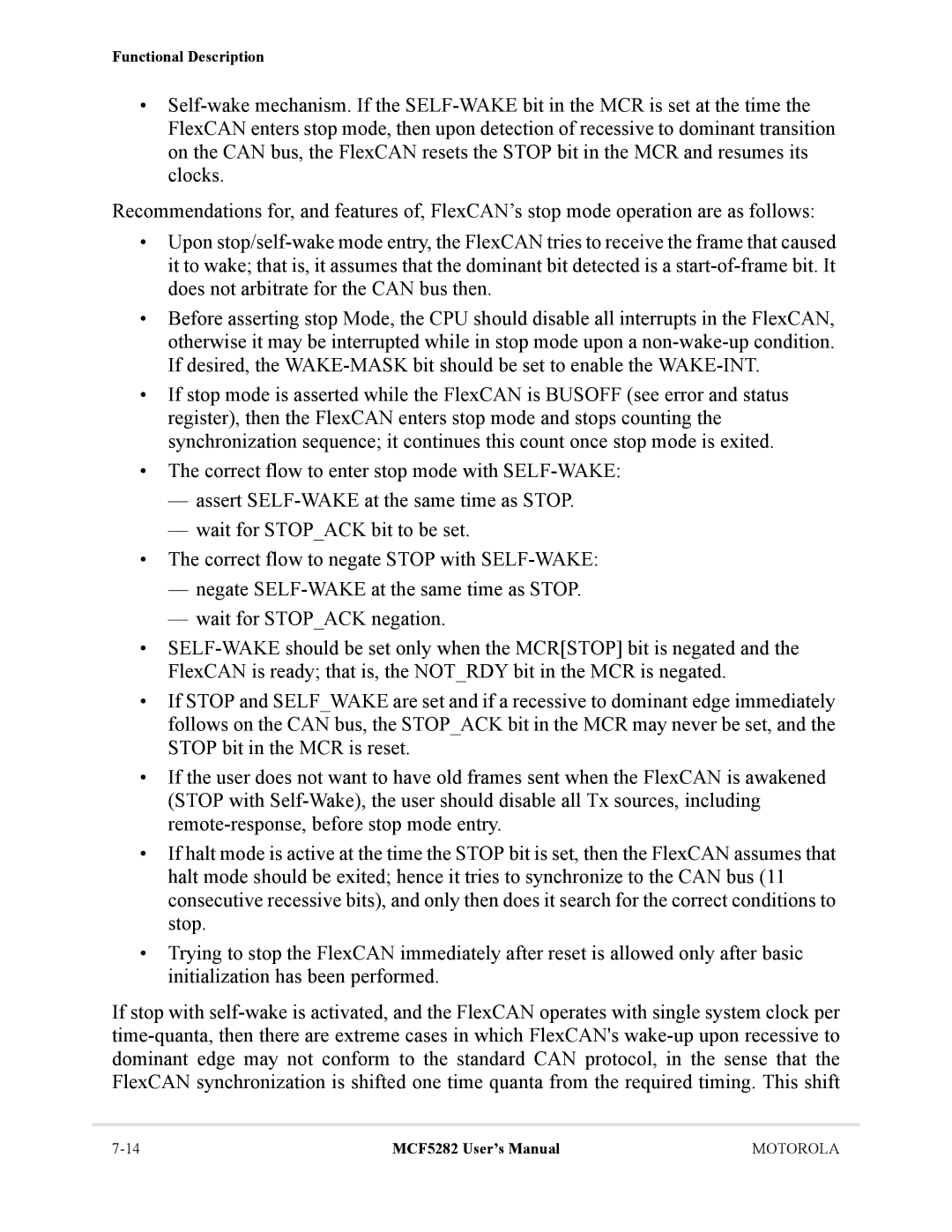 Motorola MCF5282, MCF5281 user manual Functional Description 