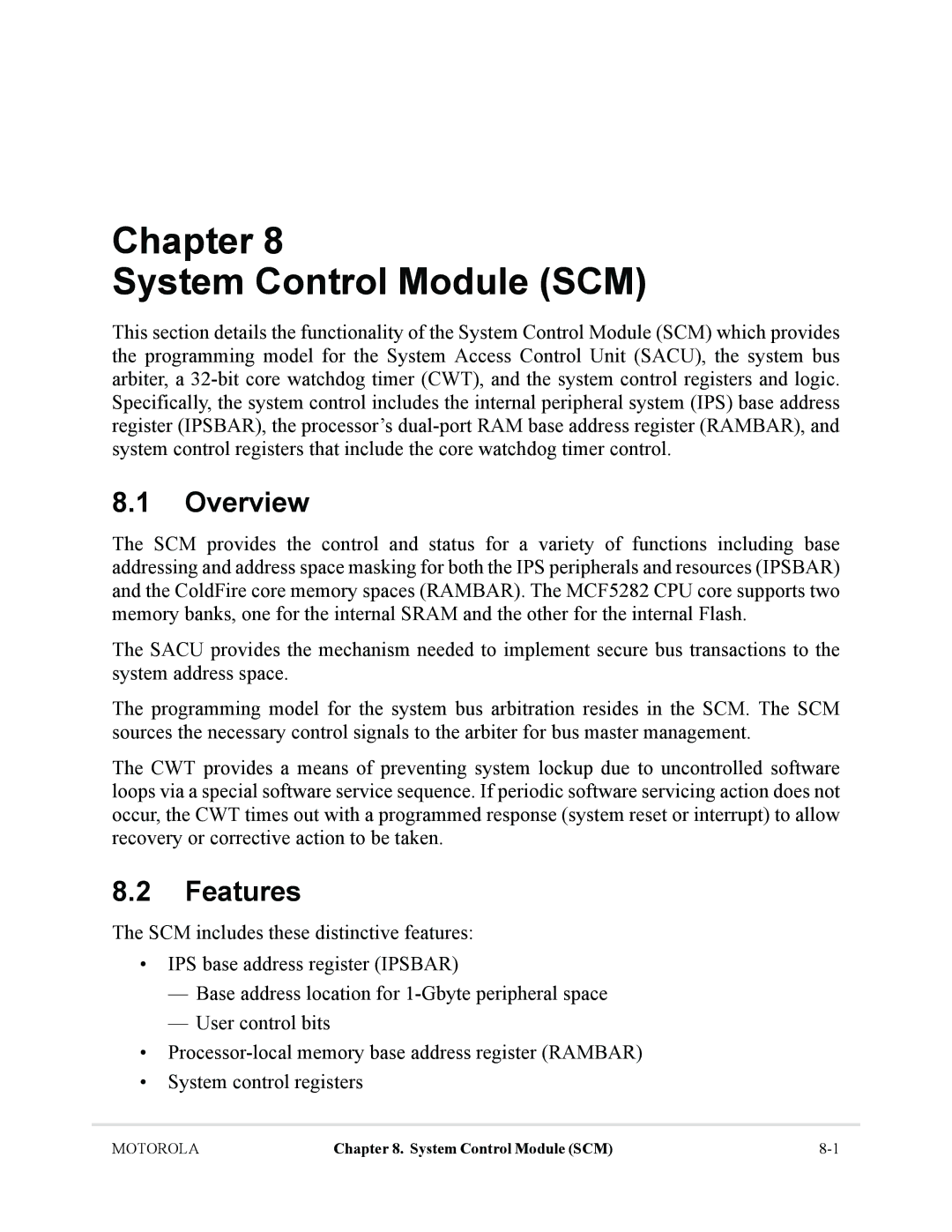 Motorola MCF5281, MCF5282 user manual Overview, Features 