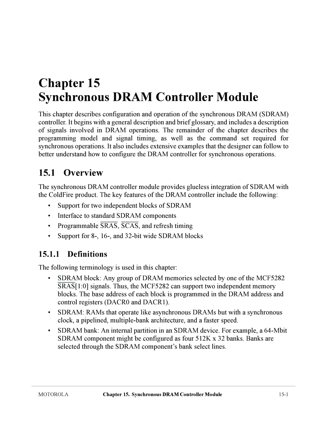 Motorola MCF5281, MCF5282 user manual Overview, Definitions 