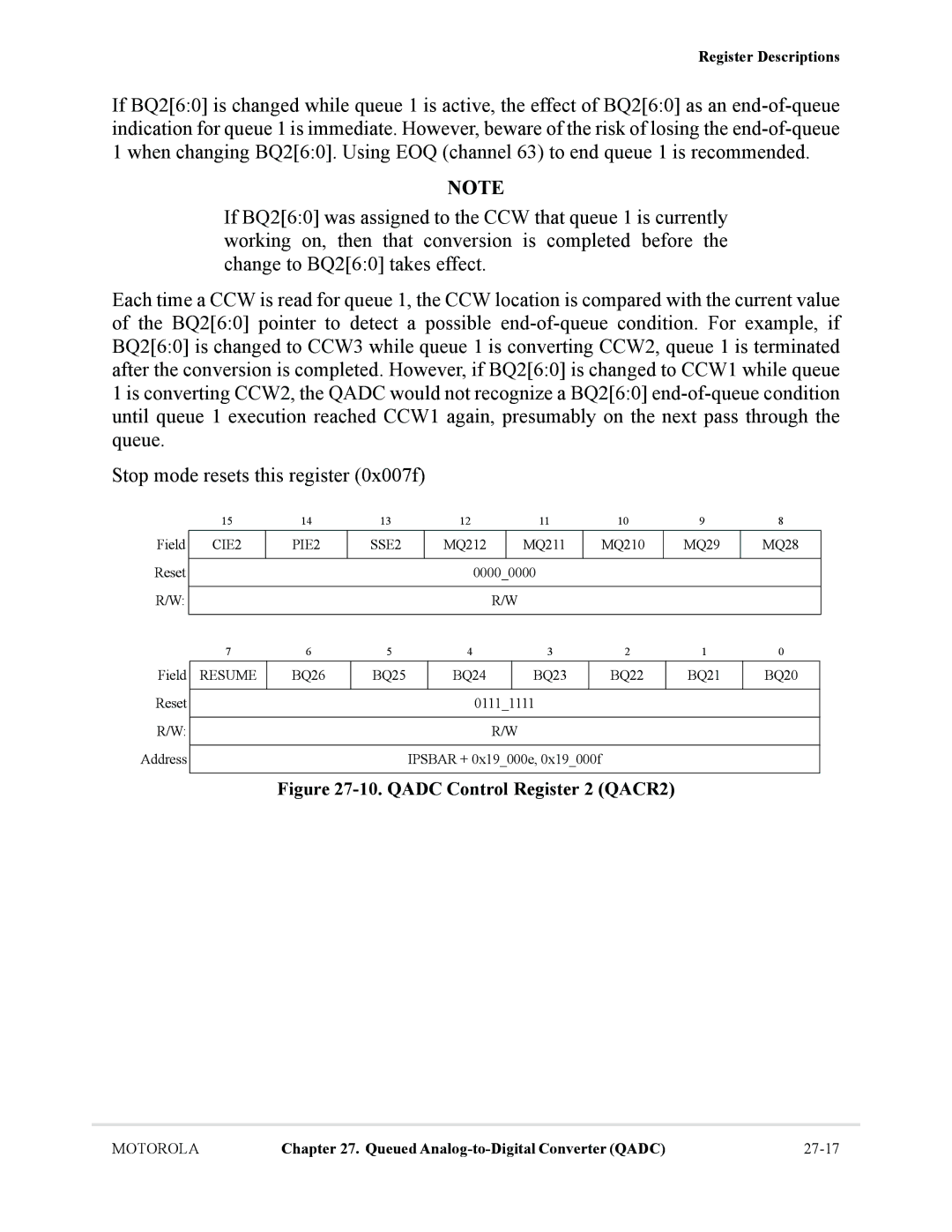 Motorola MCF5281, MCF5282 user manual CIE2 PIE2 SSE2, Resume 