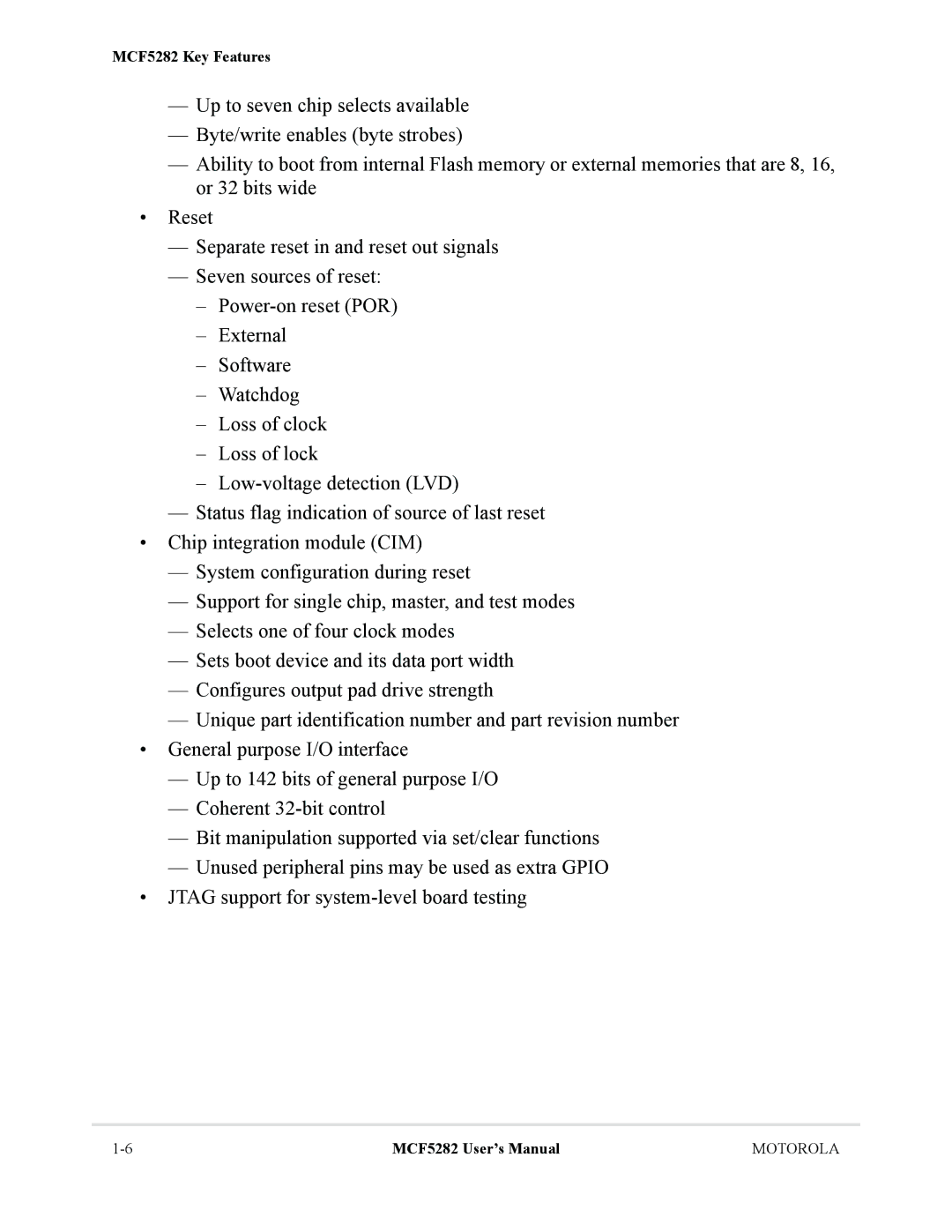 Motorola MCF5281 user manual MCF5282 Key Features 