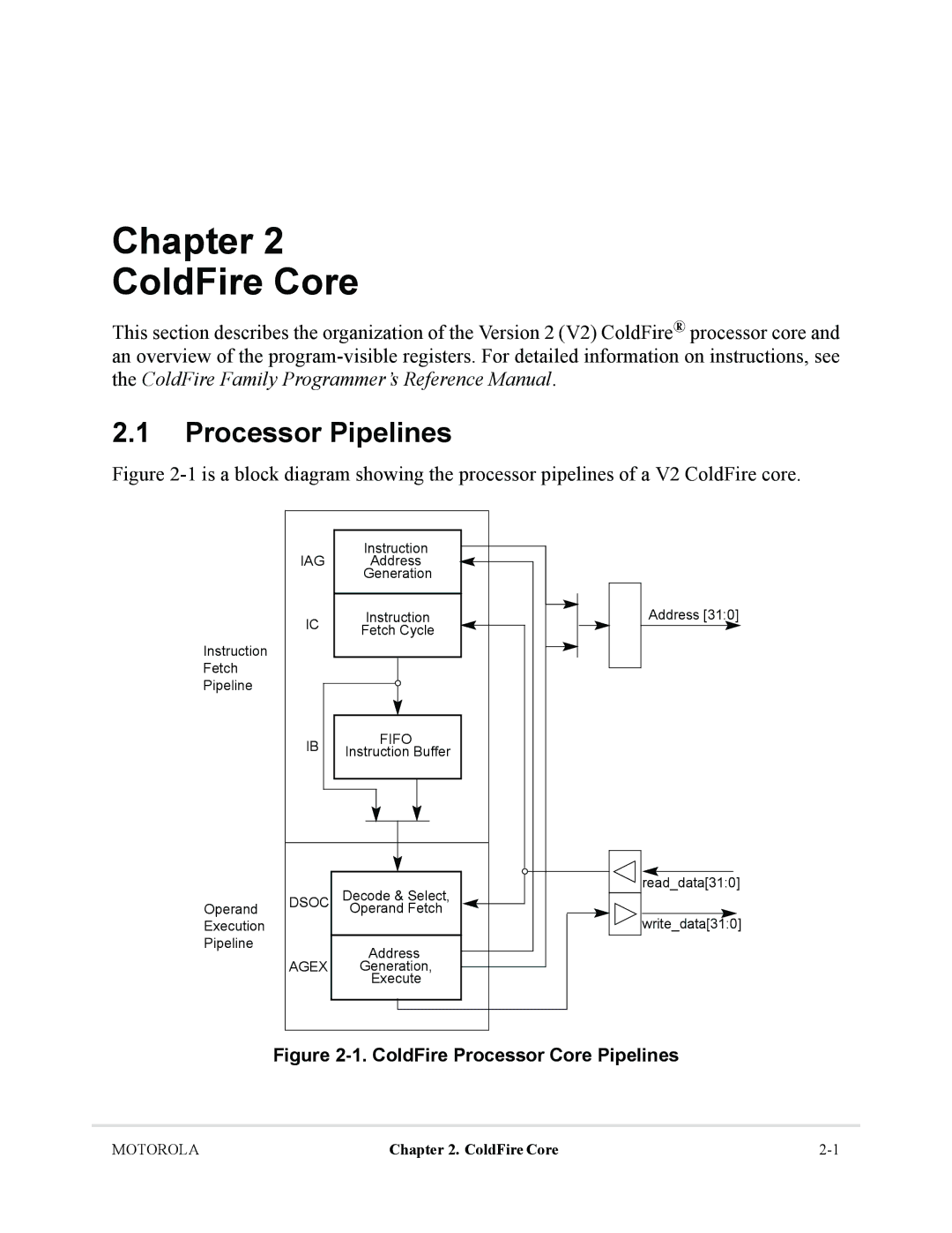 Motorola MCF5281, MCF5282 user manual Processor Pipelines, Iag, Fifo, Dsoc, Agex 