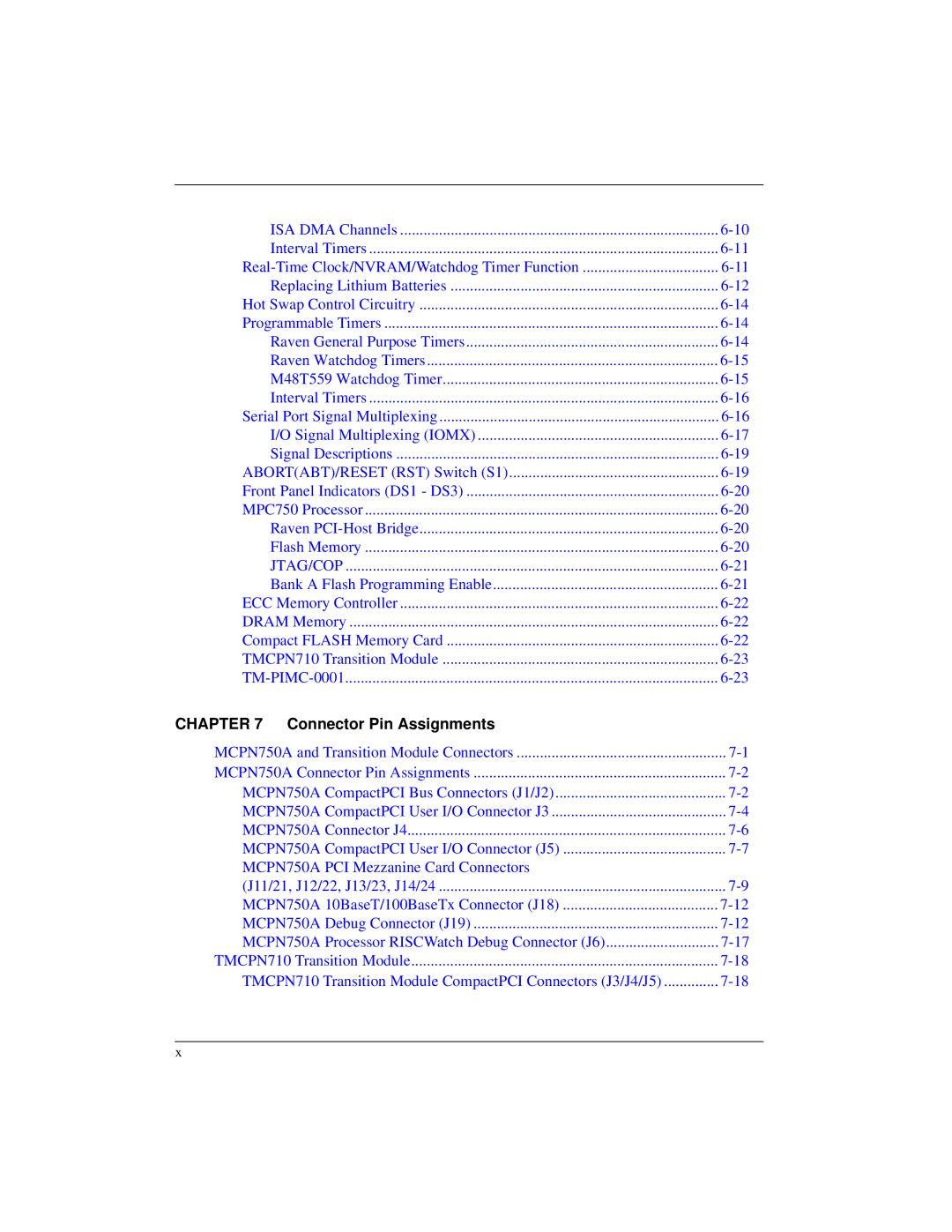 Motorola MCPN750A, IH5 manual Connector Pin Assignments 