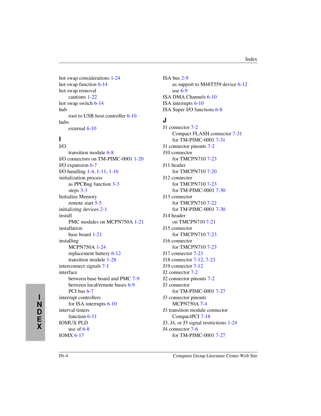 Motorola MCPN750A, IH5 manual IN-4 