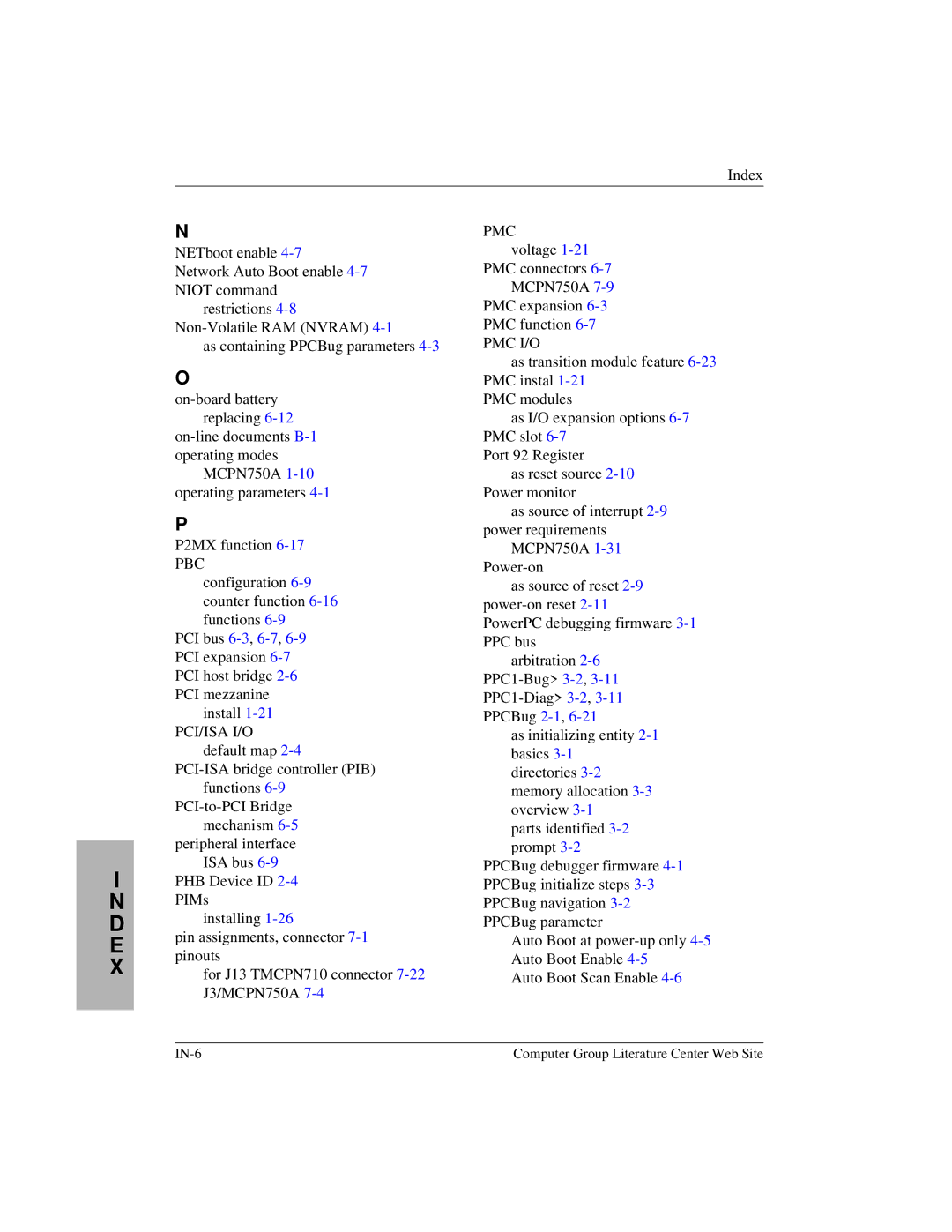 Motorola MCPN750A, IH5 manual Pmc 