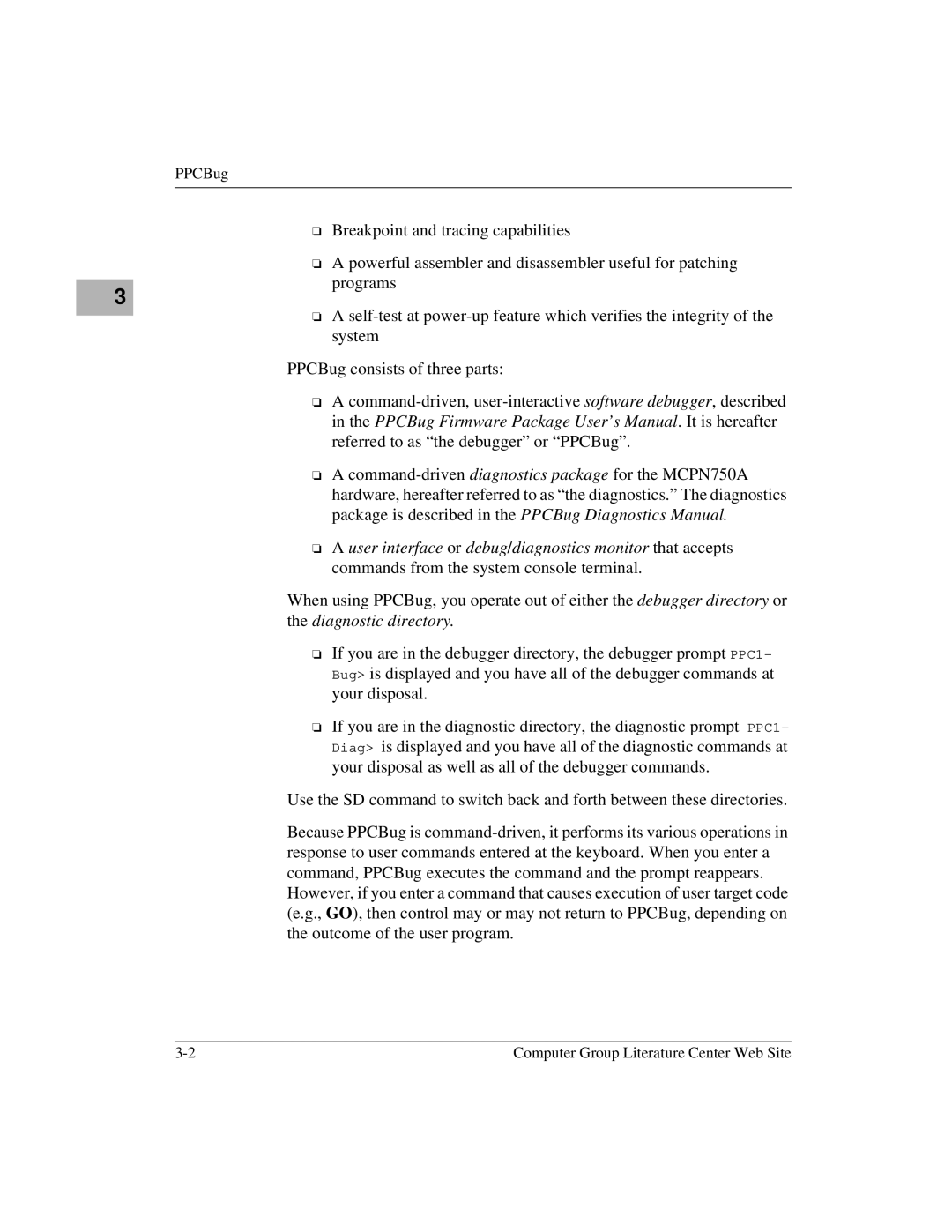 Motorola MCPN750A, IH5 manual PPCBug 