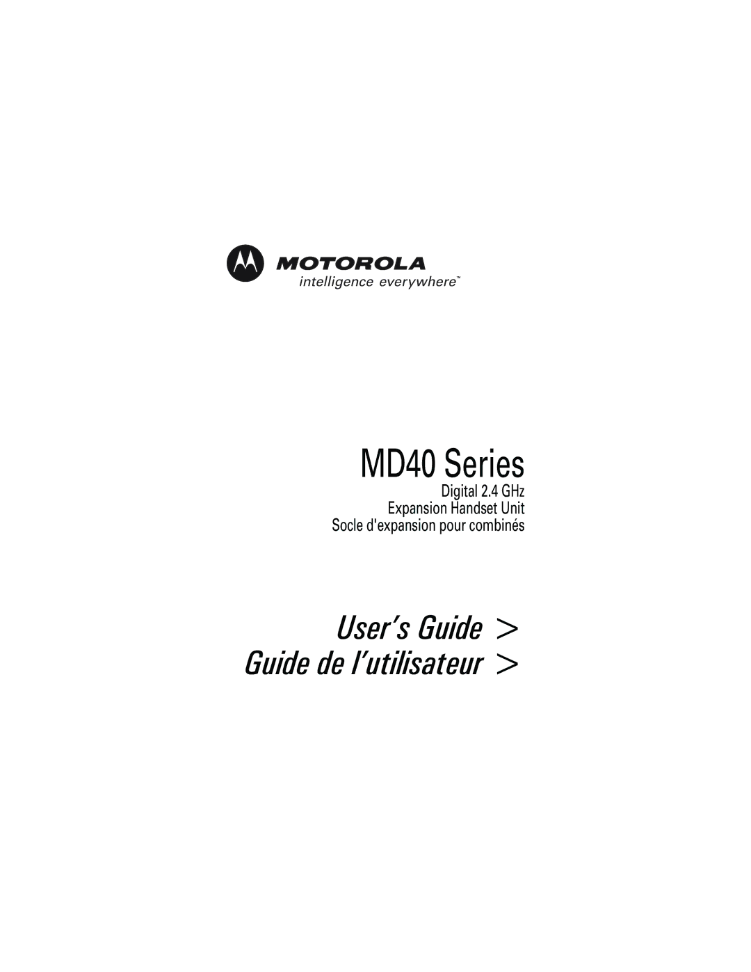 Motorola MD41 manual MD40 Series 