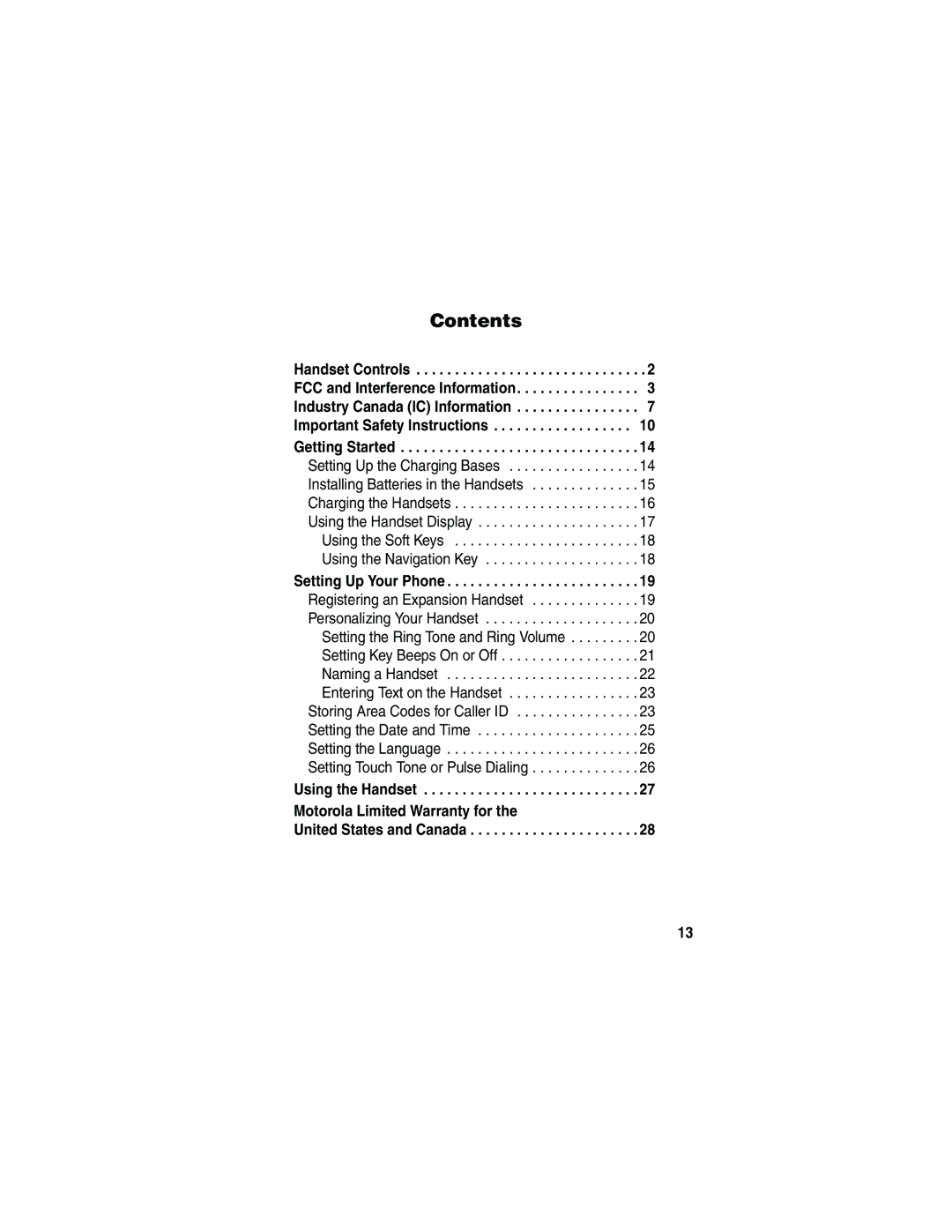 Motorola MD41 manual Contents 