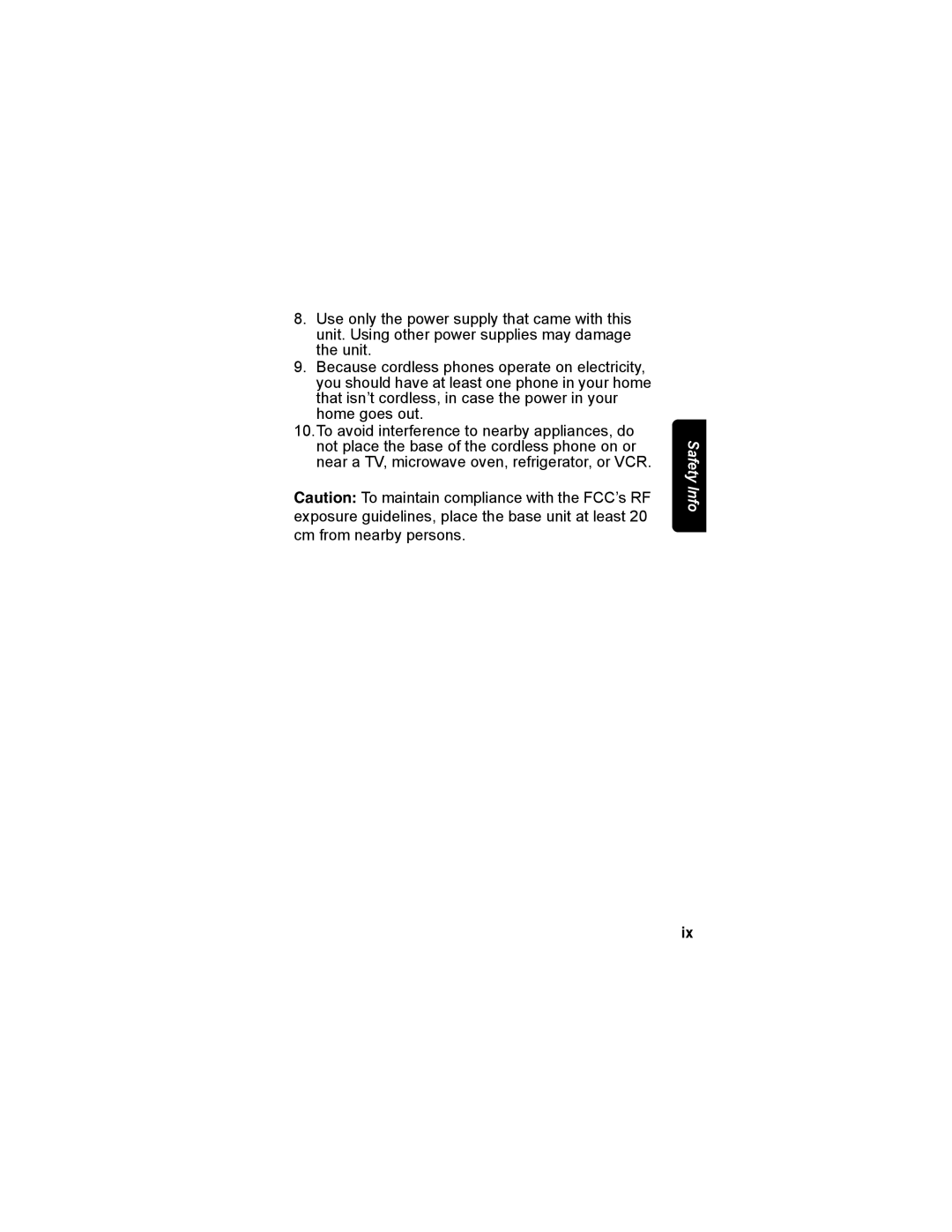 Motorola MD4150 manual Safety Info 