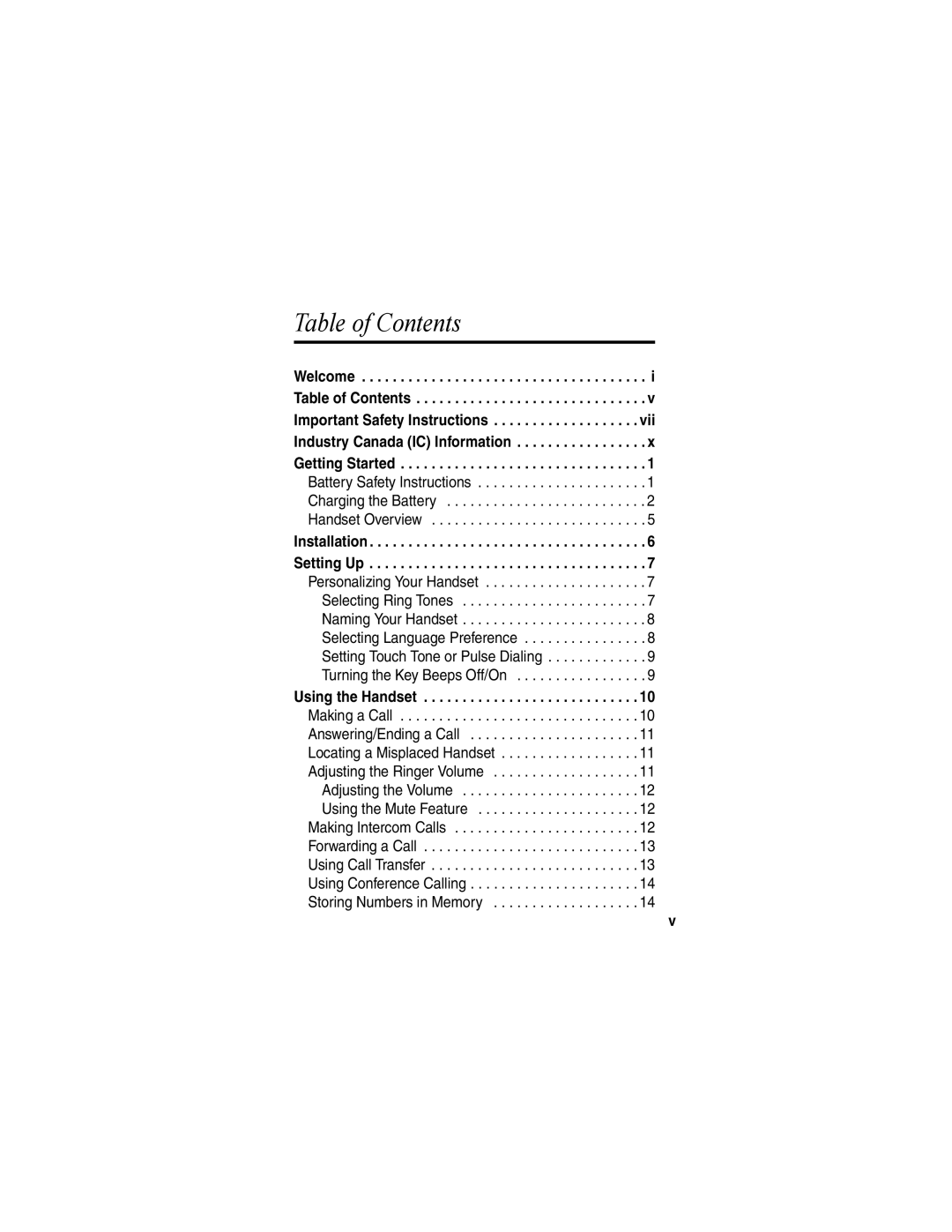 Motorola MD4150 manual Table of Contents 