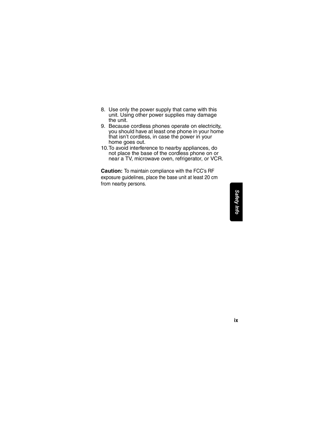 Motorola MD4160 Series manual Safety Info 