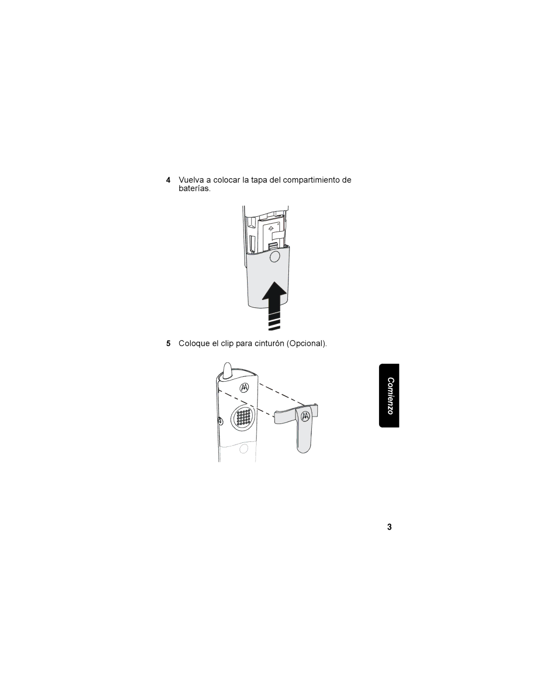 Motorola MD4160 Series manual Comienzo 