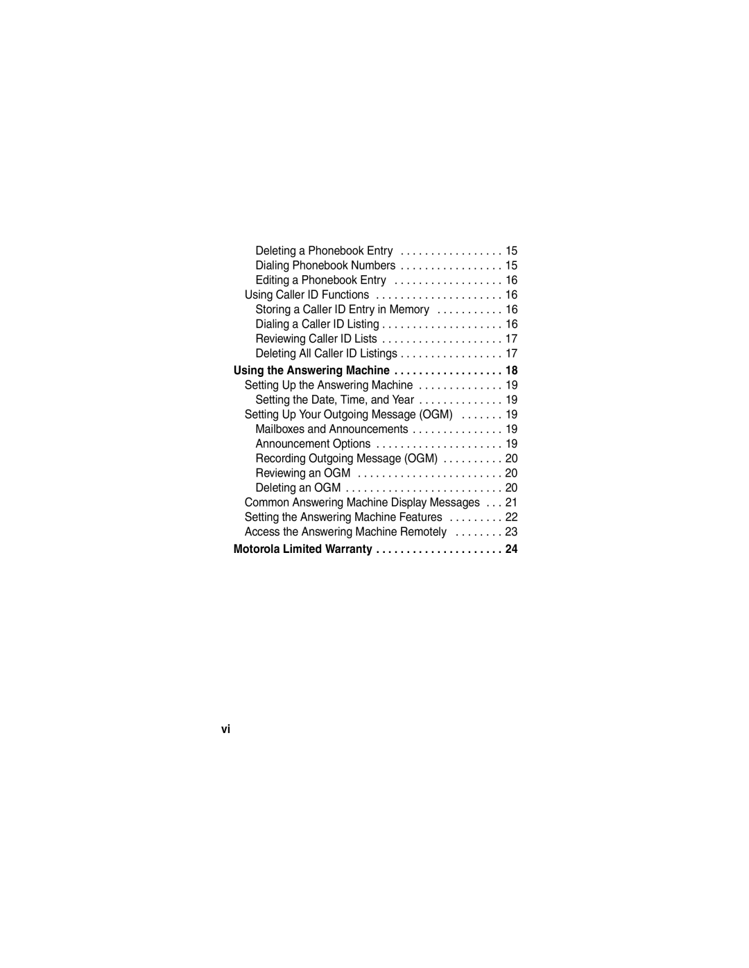 Motorola MD4160 Series manual Using the Answering Machine 