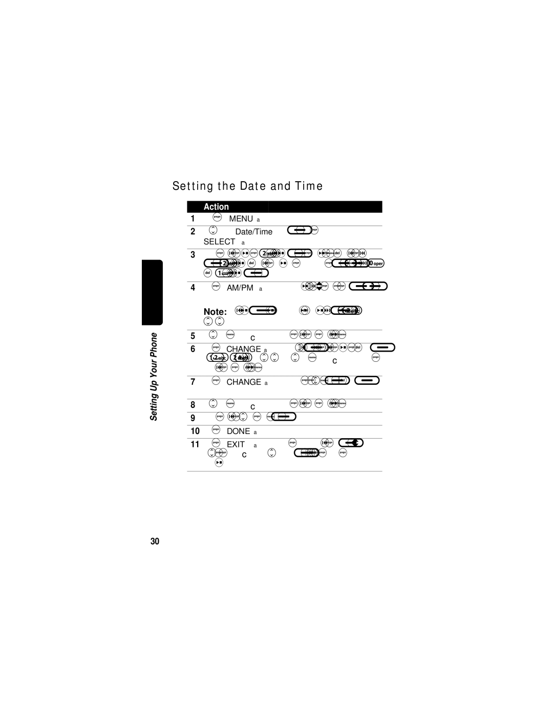 Motorola MD470 Series manual Setting the Date and Time 