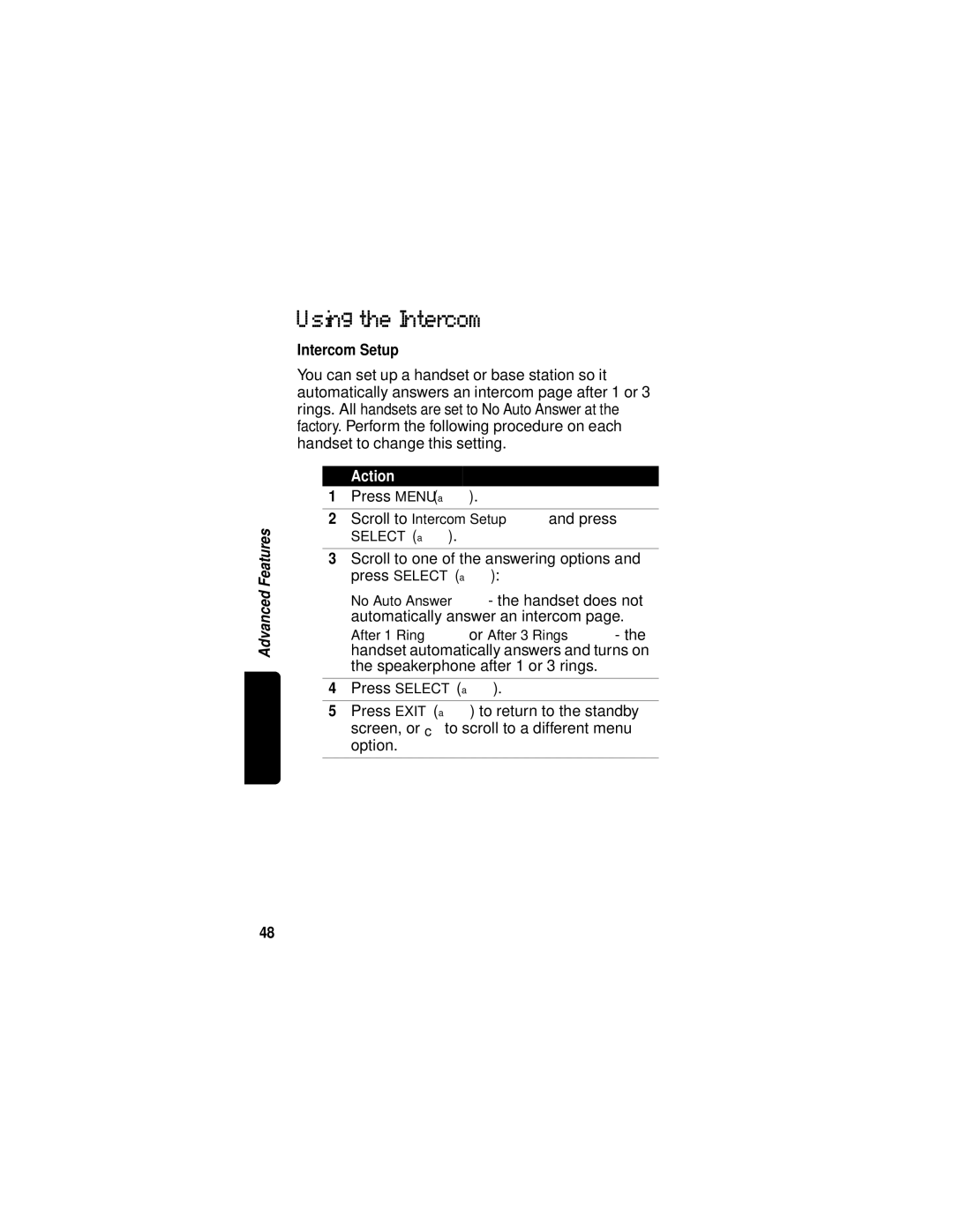 Motorola MD470 Series manual Using the Intercom, Intercom Setup 