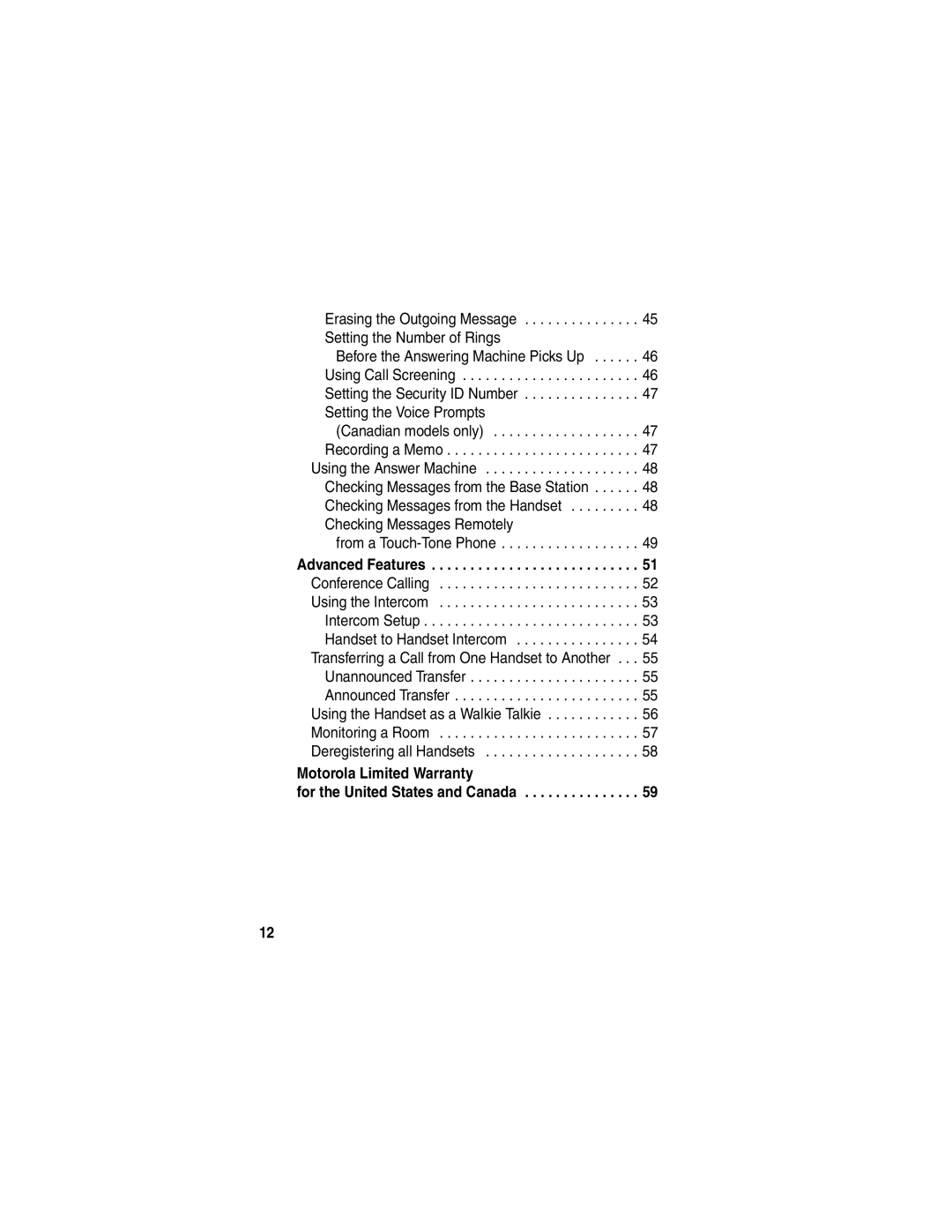 Motorola MD480 Series manual Checking Messages Remotely From a Touch-Tone Phone 