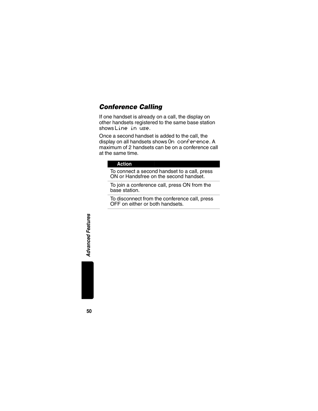 Motorola MD480 manual Conference Calling 