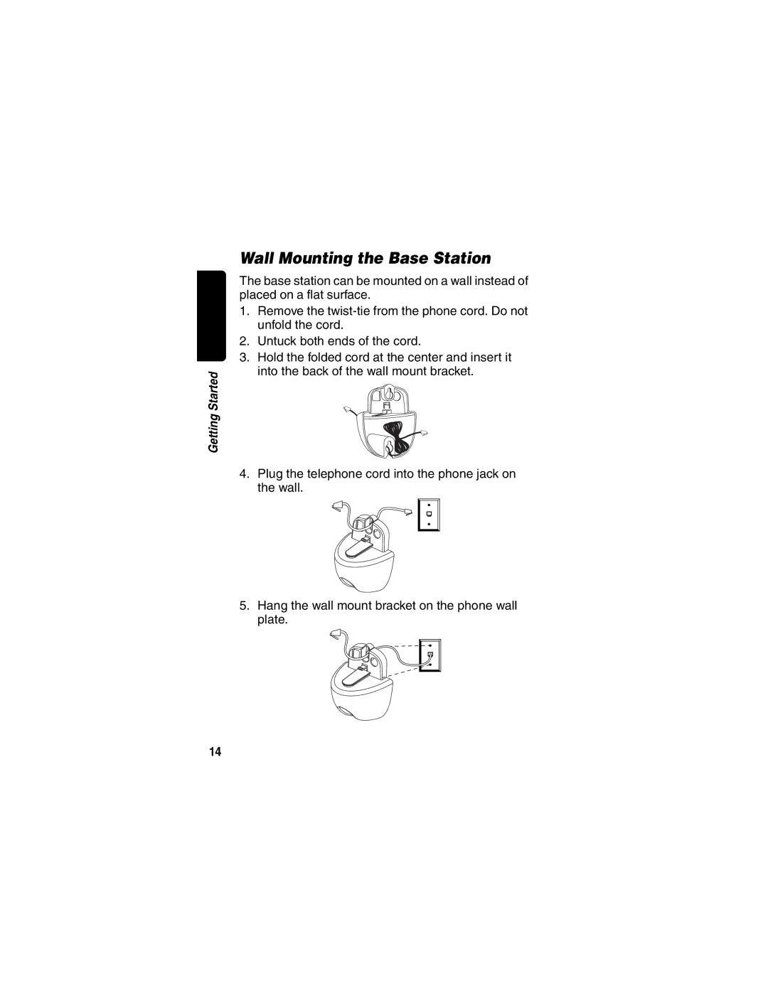 Motorola MD490 manual Wall Mounting the Base Station 