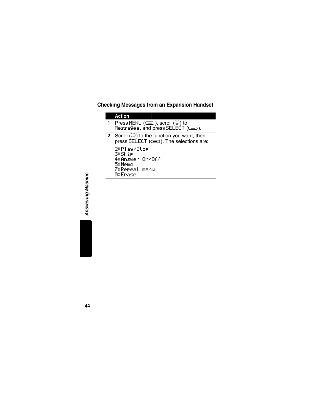 Motorola MD490 manual Checking Messages from an Expansion Handset 